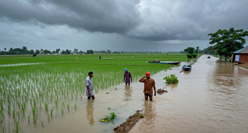 বন্যা ও ফসলের ক্ষতি