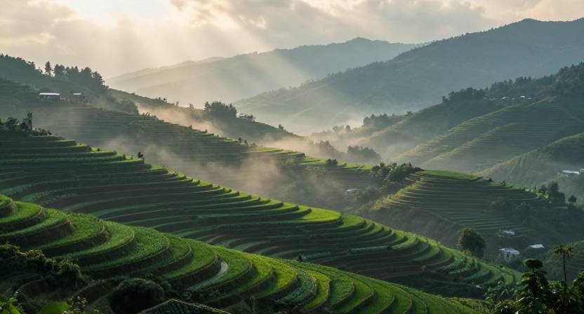 পাহাড়ি ঢালে কৃষি, প্রকৃতির অপূর্ব সৌন্দর্য