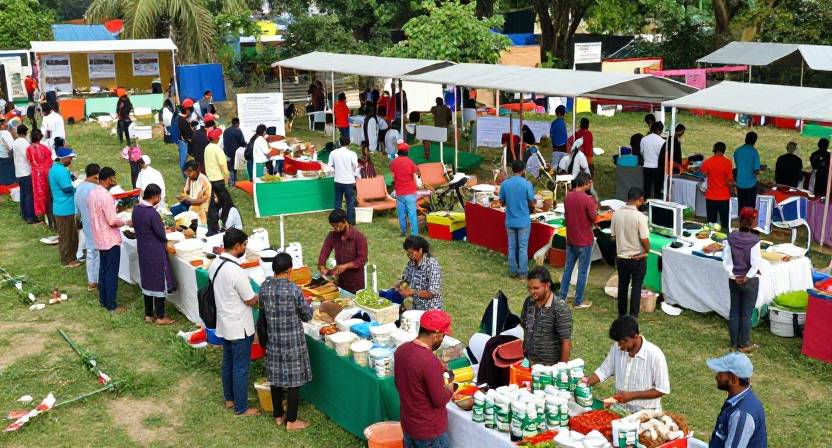 কৃষি মেলা ও প্রদর্শনী - কৃষি পণ্যের স্টল ও কৃষকদের সমাবেশ